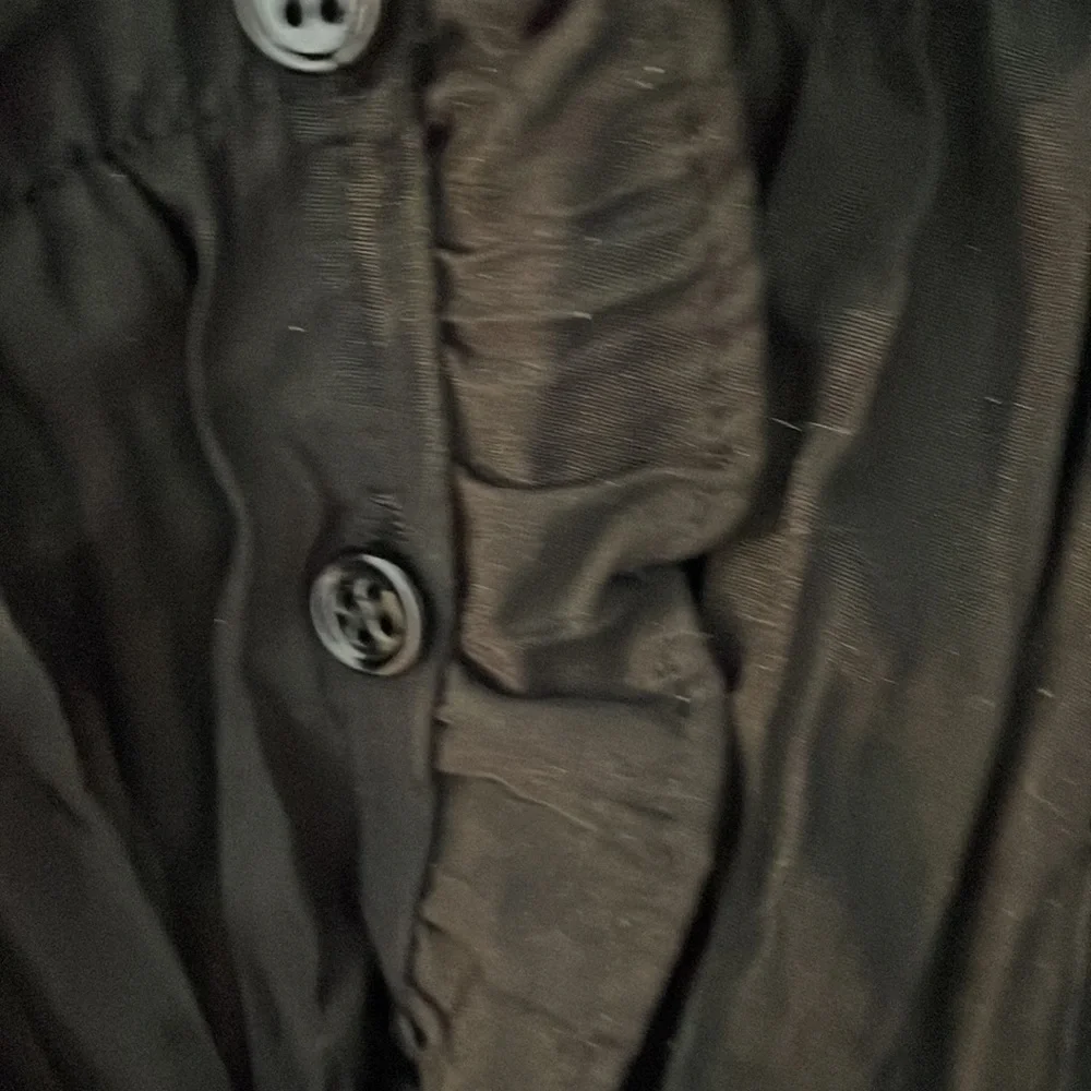 NWT Zara black shirred shirt size XL - Picture 5 of 7